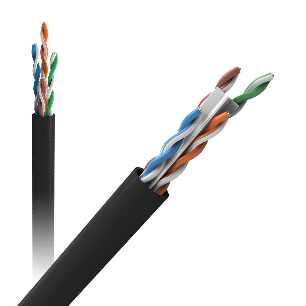Metro Cabo de Rede CAT6, UTP 4P, 100% Cobre, 4PX24AWG, CM INT, WEC - Preto